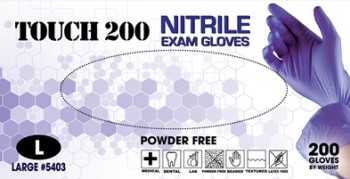 Emerald Touch 200 Nitrile Exam Gloves – 3 Mil [XS, S,M,L & XL ]